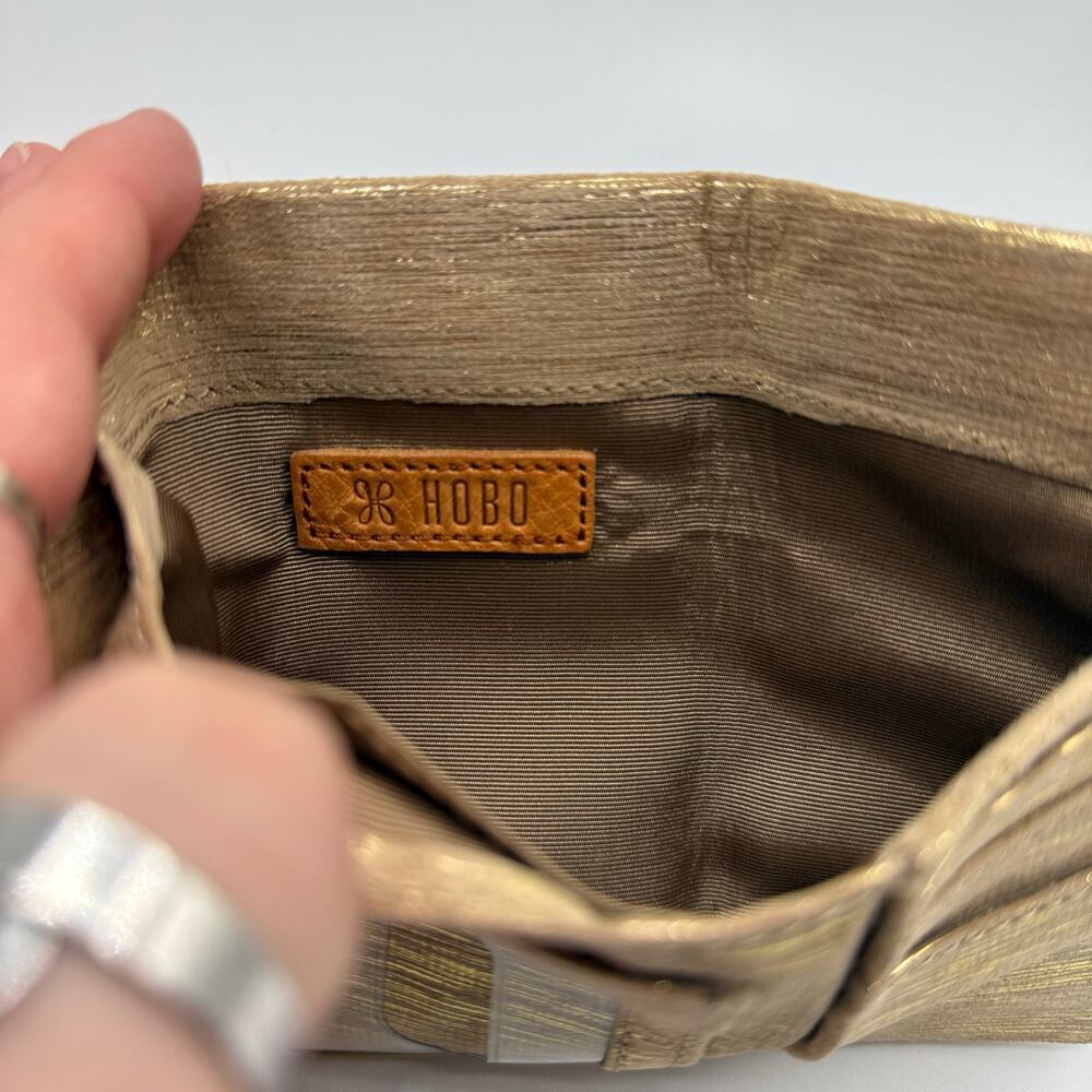Hobo International Galaxy Leather Golden Taupe Trifold Wallet - Picture 7 of 8